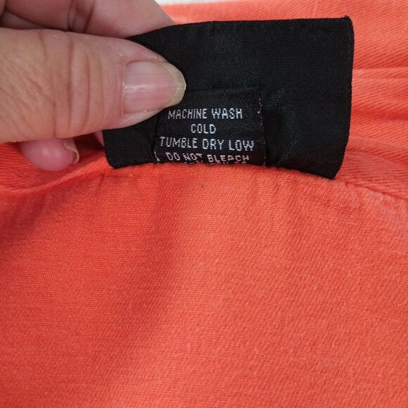 Biker Wear USA Orange Sleeveless Denim "Ride or Die" Back Graphic 3XL - Picture 5 of 13